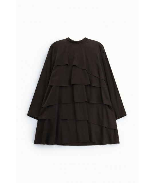 Short Dress with Long Sleeves and Ruffles, Please
