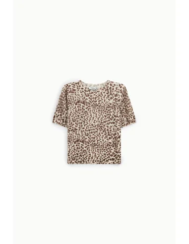 Pull à imprimé animalier et manches courtes Please