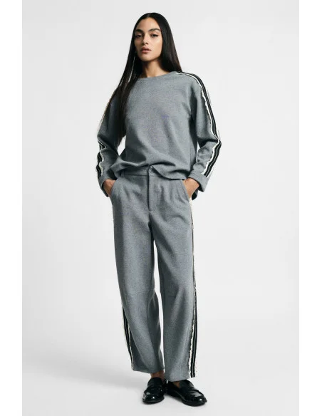 Pantalon de jogging ajusté avec bandes latérales rayées Please