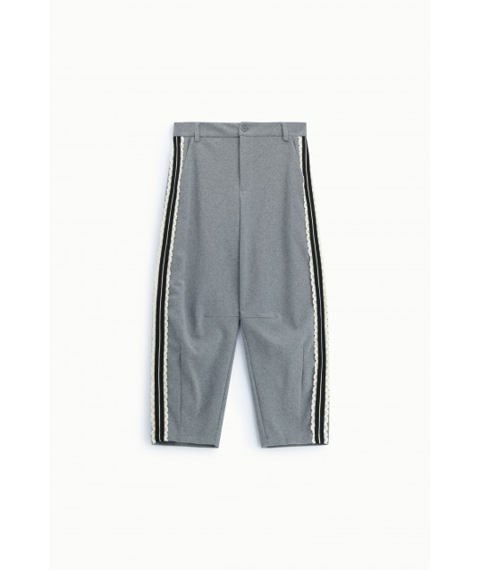 Pantalon de jogging ajusté avec bandes latérales rayées Please