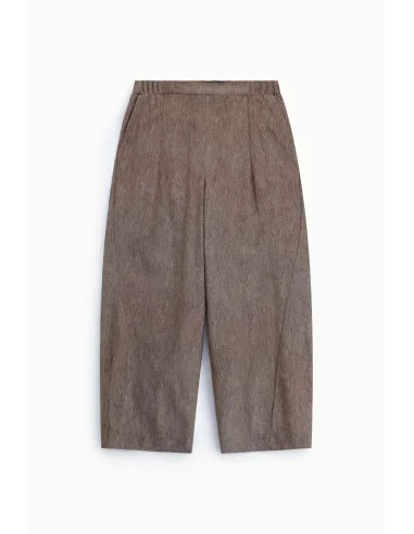 High-waisted Palazzo Trousers with Pleats – Please
