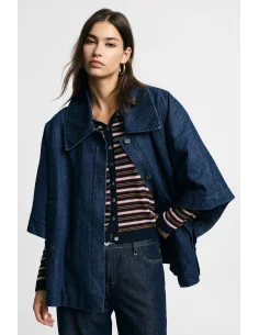 Giacca In Denim Con Maniche Ampie E Bottoni Please