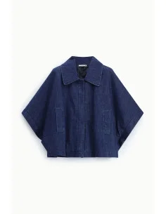 Denim Jacket with Wide Sleeves and Buttons – Please 2