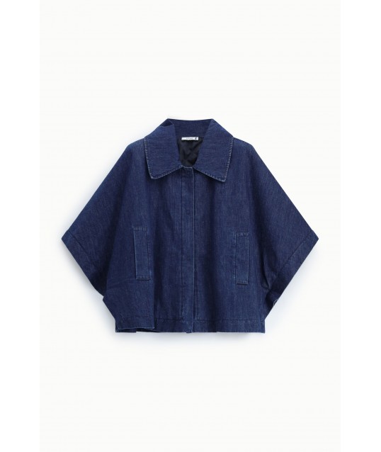 Giacca In Denim Con Maniche Ampie E Bottoni Please