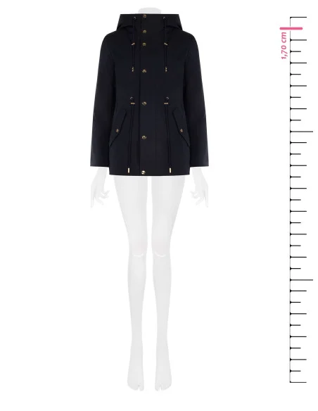 Parka mi-longue avec cordon de serrage « Rinascimento »