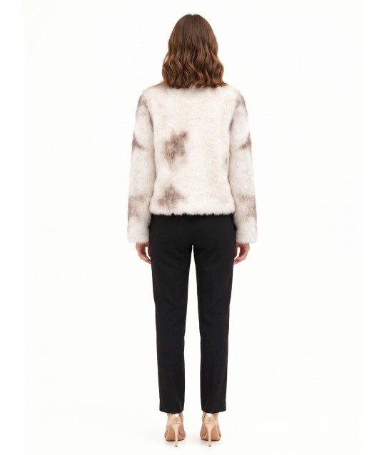 Rinascimento Short Faux Fur Coat with Zip