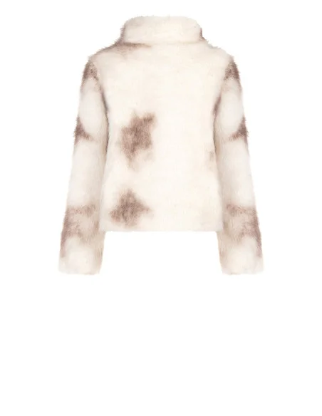Manteau court en fausse fourrure avec fermeture éclair « Rinascimento »
