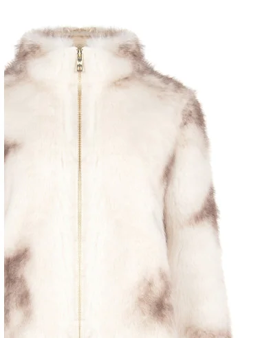 Rinascimento Short Faux Fur Coat with Zip