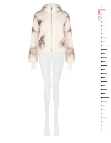 Cappotto Corto In Pelliccia Sintetica Con Zip Rinascimento