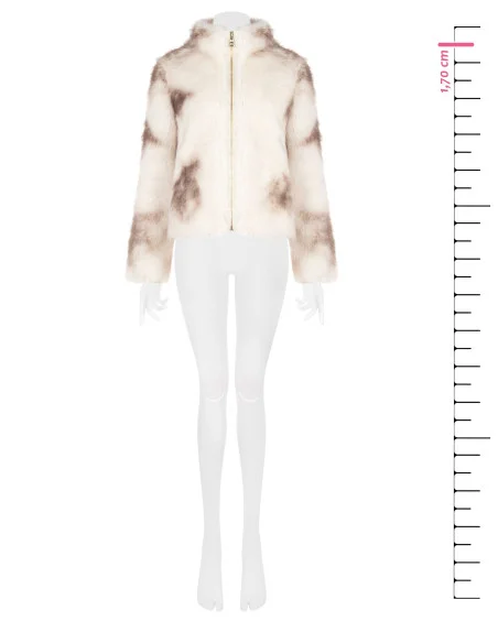 Cappotto Corto In Pelliccia Sintetica Con Zip Rinascimento