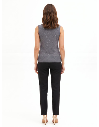 Maglione Leggero Smanicato Con Paillettes Rinascimento