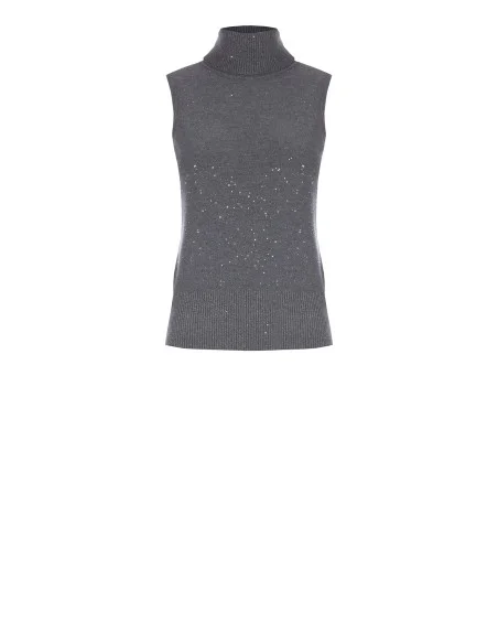 Rinascimento Lightweight Sleeveless Sequin Jumper