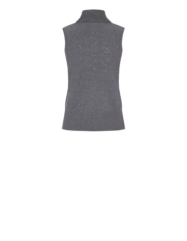 Maglione Leggero Smanicato Con Paillettes Rinascimento