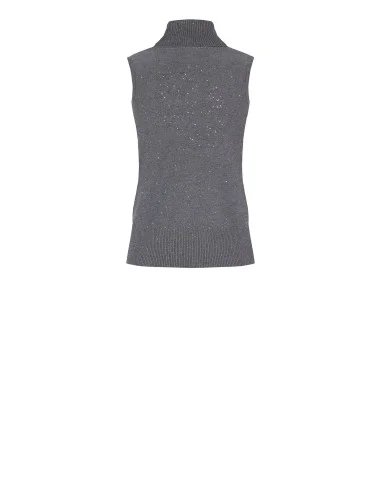 Pull léger sans manches à paillettes « Rinascimento »