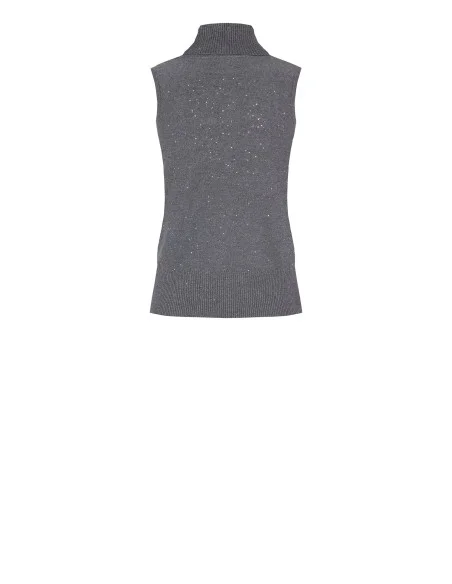 Maglione Leggero Smanicato Con Paillettes Rinascimento