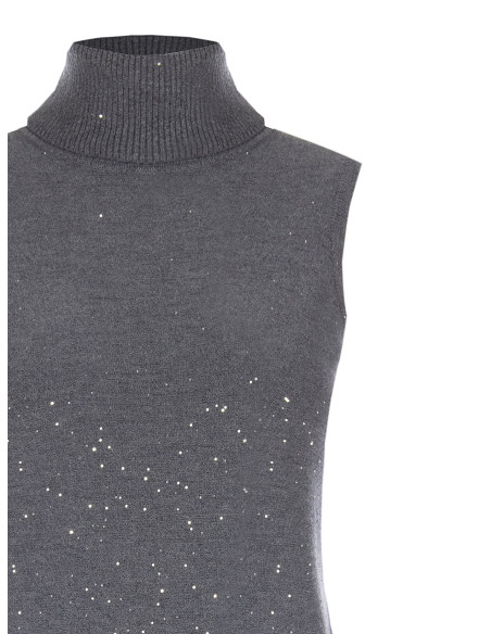 Rinascimento Lightweight Sleeveless Sequin Jumper