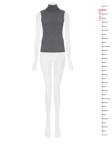 Rinascimento Lightweight Sleeveless Sequin Jumper