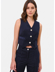 Rinascimento Short Velour Waistcoat - Vestiti Firmati Life Smiles
