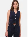 Gilet court en velours Rinascimento