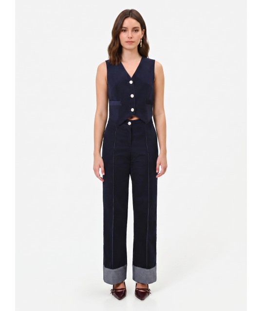 Gilet court en velours « Rinascimento »