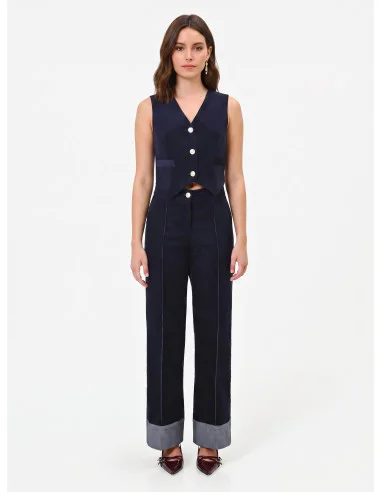 Gilet court en velours Rinascimento