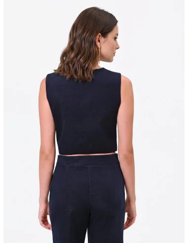 Gilet court en velours Rinascimento