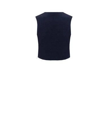 Gilet Corto In Velour Rinascimento