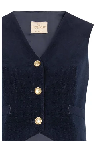 Gilet court en velours Rinascimento