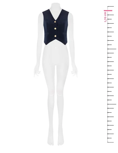 Short Velour Vest Rinascimento