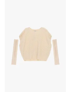 Dixie Ribbed Sleeveless Jumper with Detachable Sleeves