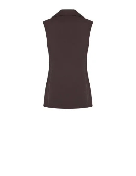 Double-breasted, fitted waist waistcoat in Cadi Rinascimento fabric