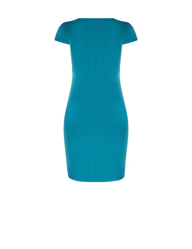 Abito Curvy A Tubino In Scuba Crepe Con Scollo A V Arricciato Su Un Lato Rinascimento Curvy
