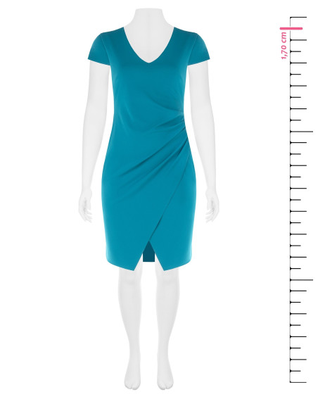 Abito Curvy A Tubino In Scuba Crepe Con Scollo A V Arricciato Su Un Lato Rinascimento Curvy