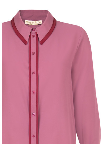 Camicia Curvy In Raso Opaco Con Dettagli A Contrasto Rinascimento Curvy