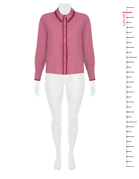 Chemise Curvy en satin mat avec détails contrastés – Rinascimento Curvy