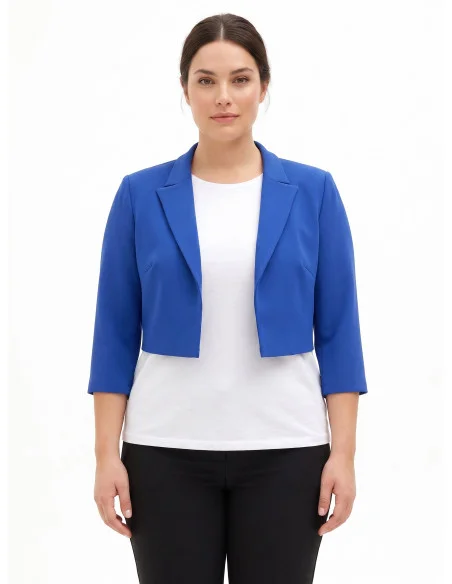 Curvy Spencer Jacket in Scuba Crepe by Rinascimento Curvy