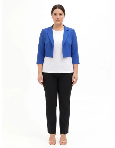 Curvy Spencer Jacket in Scuba Crepe by Rinascimento Curvy