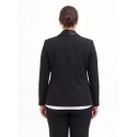 Giacca Blazer Curvy Sfiancata In Scuba Crepe Con Collo A Scialle In Raso Rinascimento Curvy