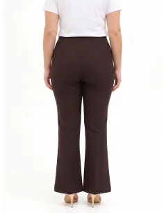 Curvy Flared Trousers in Technical Fabric by Rinascimento Curvy 2