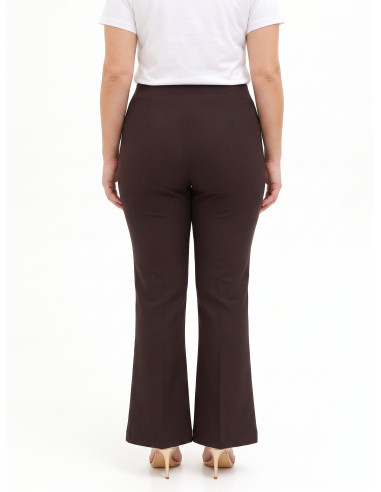 Curvy Flared Trousers in Technical Fabric by Rinascimento Curvy