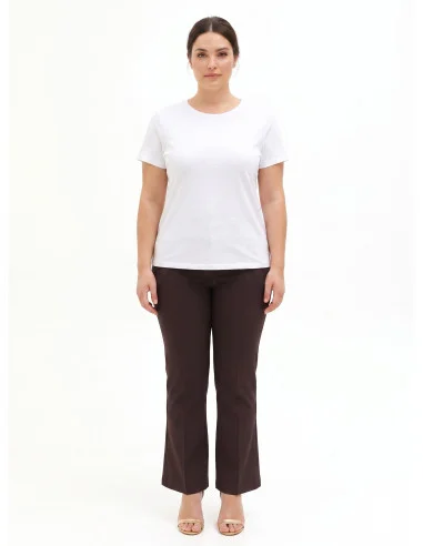 Pantaloni Curvy A Zampa In Tessuto Tecnico Rinascimento Curvy