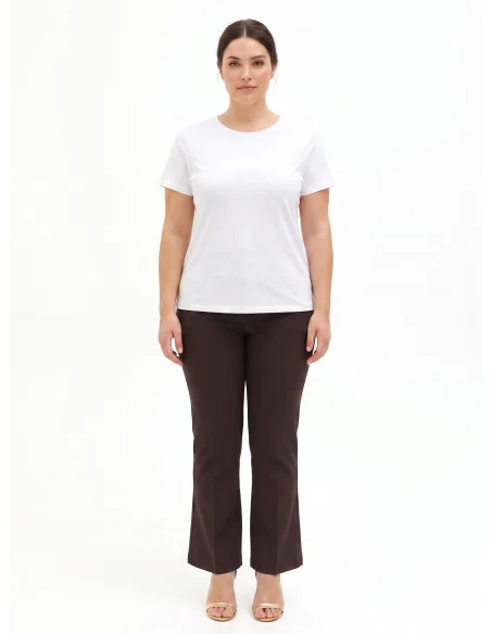 Pantaloni Curvy A Zampa In Tessuto Tecnico Rinascimento Curvy
