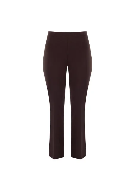 Curvy Flared Trousers in Technical Fabric by Rinascimento Curvy
