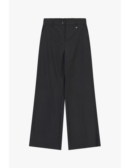Dixie Palazzo Trousers with Side Pockets and Belt Loops - Vestiti F...