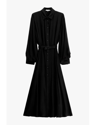 Vestito Lungo Con Cintura E Bottoni Frontali Please