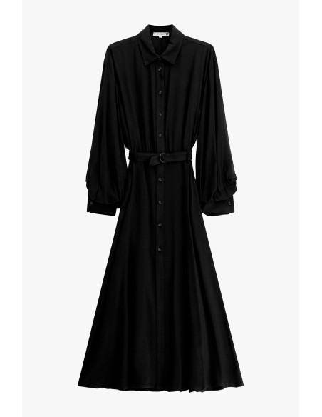 Long Dress with Belt and Front Buttons Please