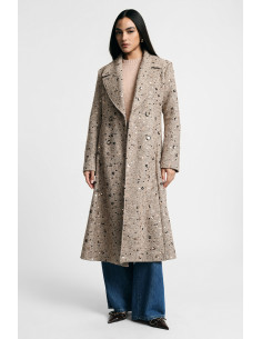 Cappotto Doppiopetto Con Paillettes E Revers Ampi Please