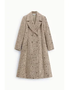 Cappotto Doppiopetto Con Paillettes E Revers Ampi Please 2