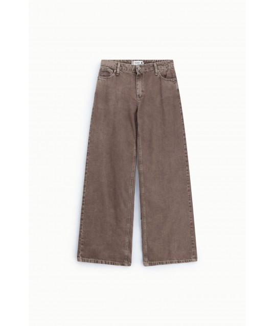 Jeans Palazzo Gamba Dritta Con Lavaggio Please