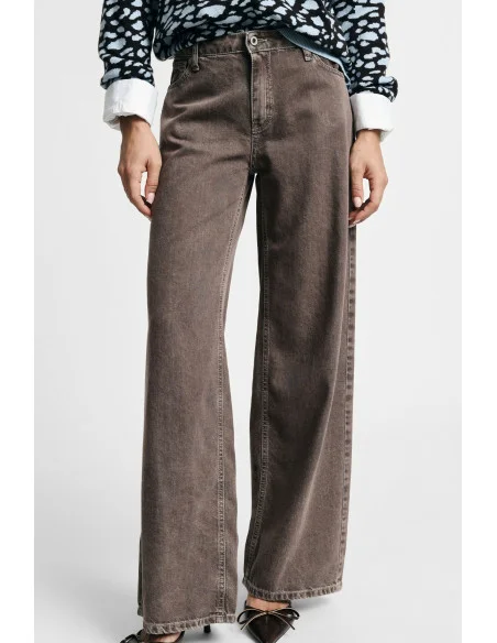 Straight-leg Palazzo Jeans in the ‘Please’ wash